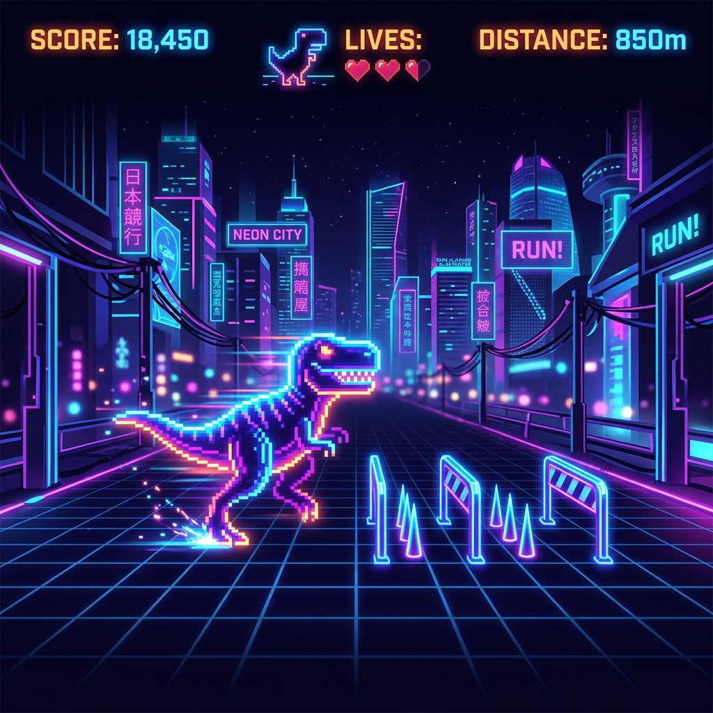 Dino runner phase screenshot